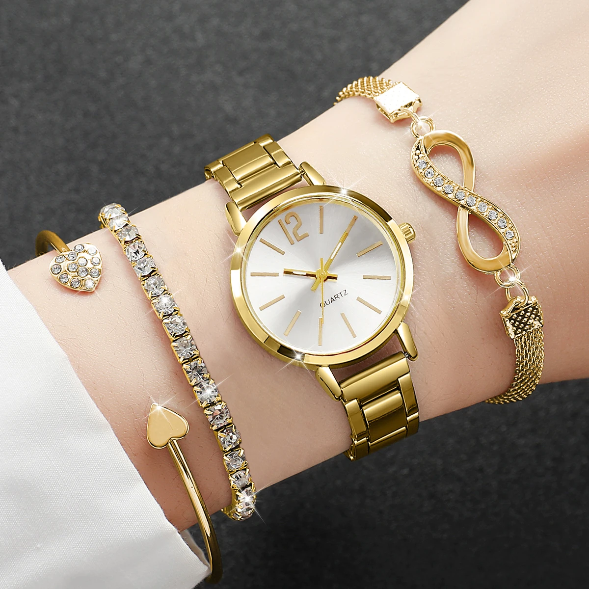 Jewelry Diamond Watches - 4 unids/set de relojes de Mujer
