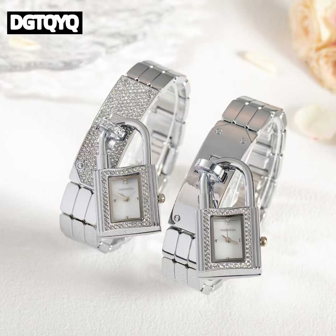 Jewelry Diamond Watches - Reloj de pulsera con cerradura desmontable