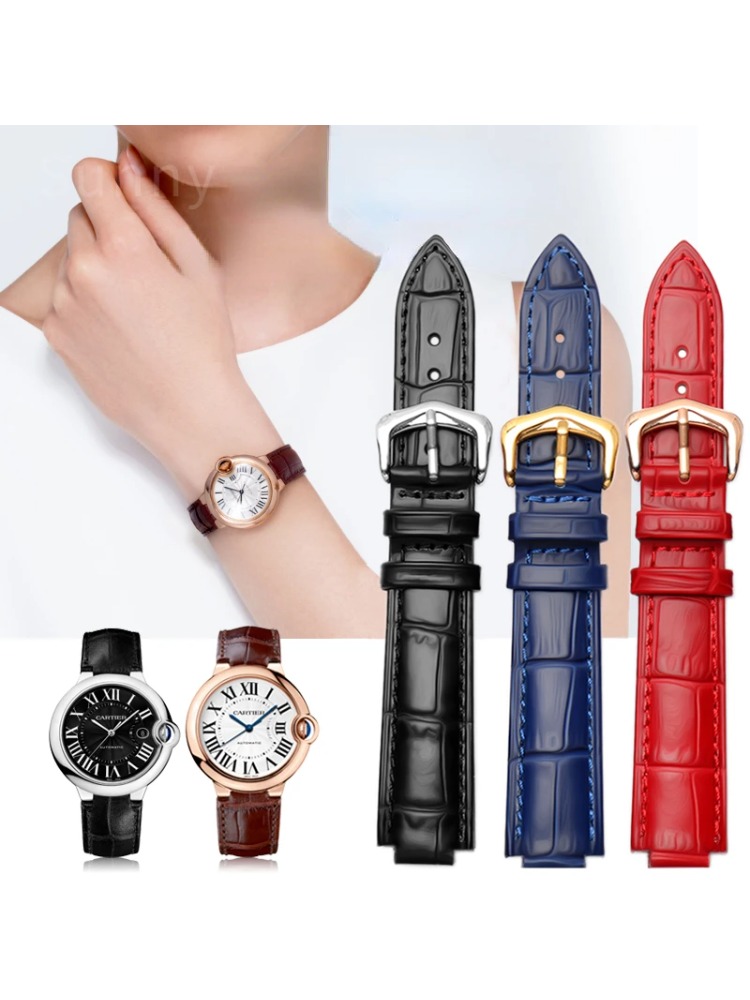 Cartier Watch Tank - Correa de reloj de cuero genuino