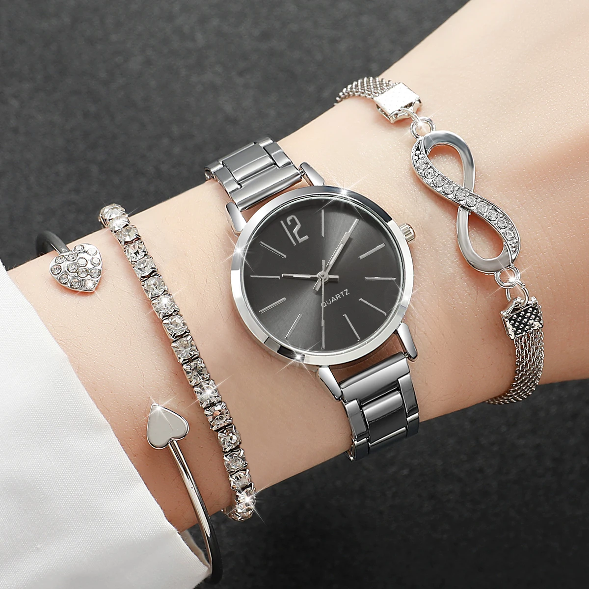 4 unids/set de relojes de Muje - Jewelry Diamond Watches reseña y precio