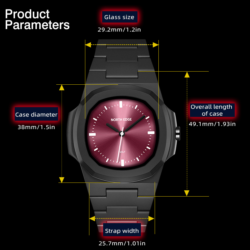 Reloj NORTH EDGE para hombre,  - Jewelry Box Organizer Watches reseña y precio