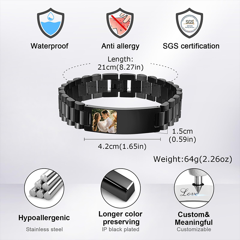 Pulsera con texto de imagen pe - Jewelry Like Watches reseña y precio