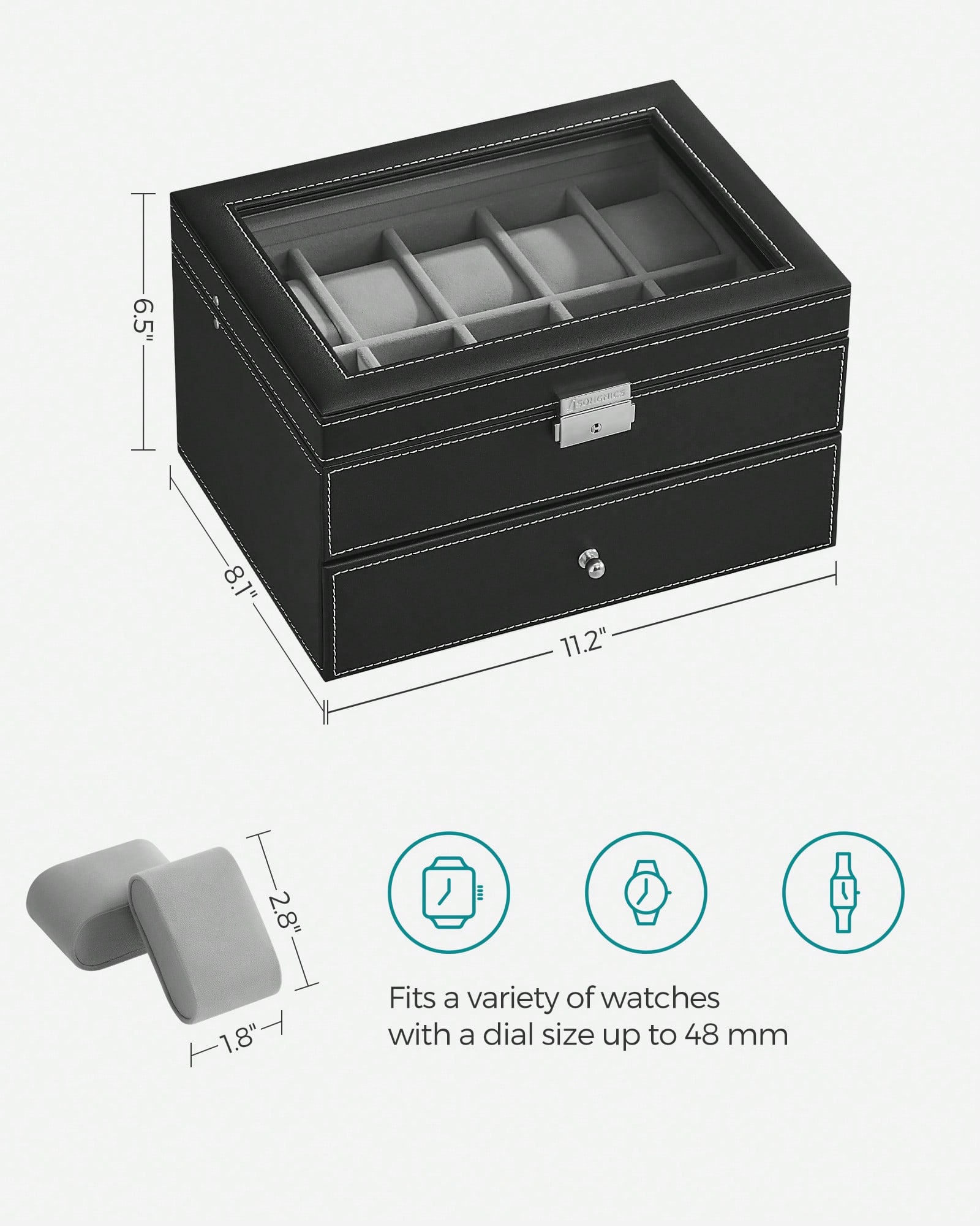Caja para Relojes de 20 Ranura - Watches Jewelry Holder reseña y precio