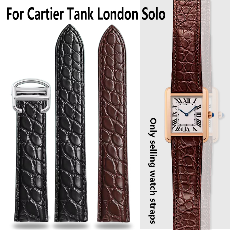 Correa de reloj de cocodrilo 1 - Cartier Watch Tank reseña y precio