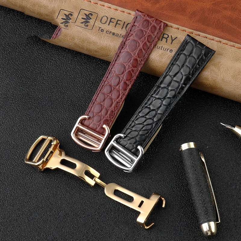 Correa de reloj de cocodrilo 1 - Cartier Watch Tank reseña y precio