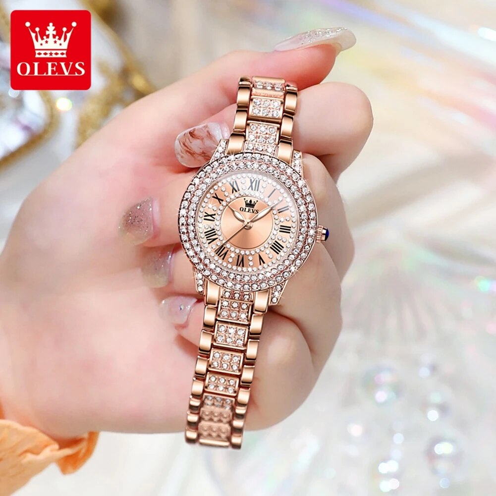 OLEVS 9943 reloj de cuarzo Ori - Jewelry Diamond Watches reseña y precio