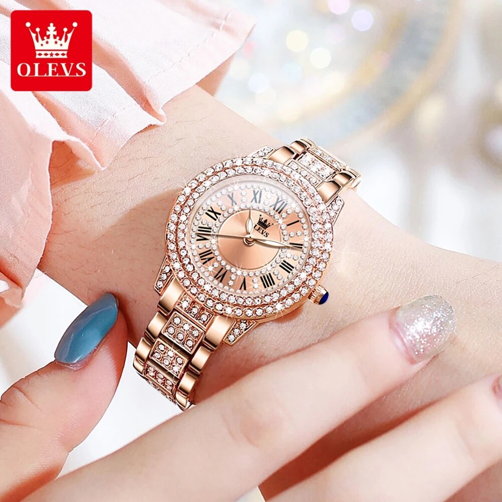 OLEVS 9943 reloj de cuarzo Ori - Jewelry Diamond Watches reseña y precio
