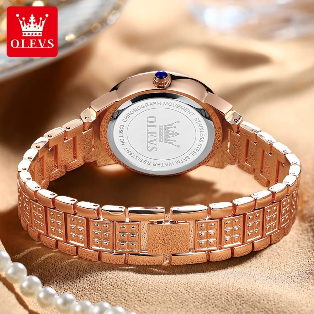 OLEVS 9943 reloj de cuarzo Ori - Jewelry Diamond Watches reseña y precio