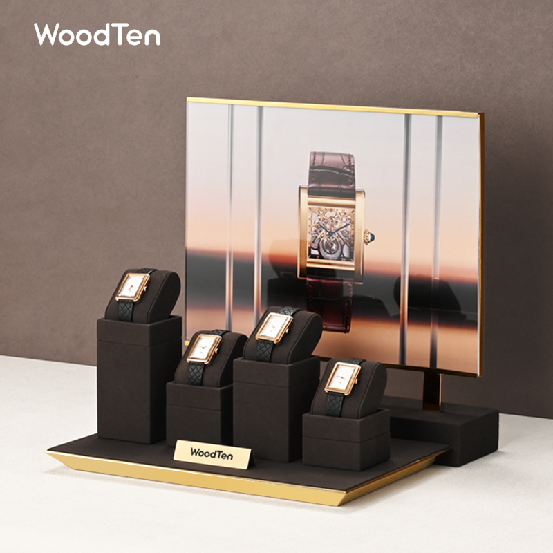 Soporte de microfibra WoodTen  - Watches Jewelry Holder reseña y precio