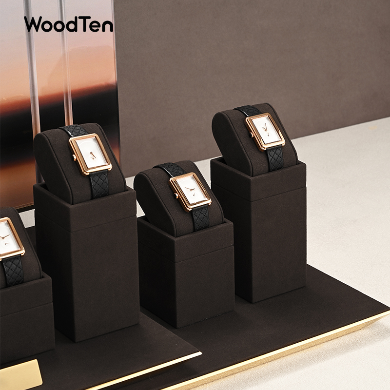 Soporte de microfibra WoodTen  - Watches Jewelry Holder reseña y precio