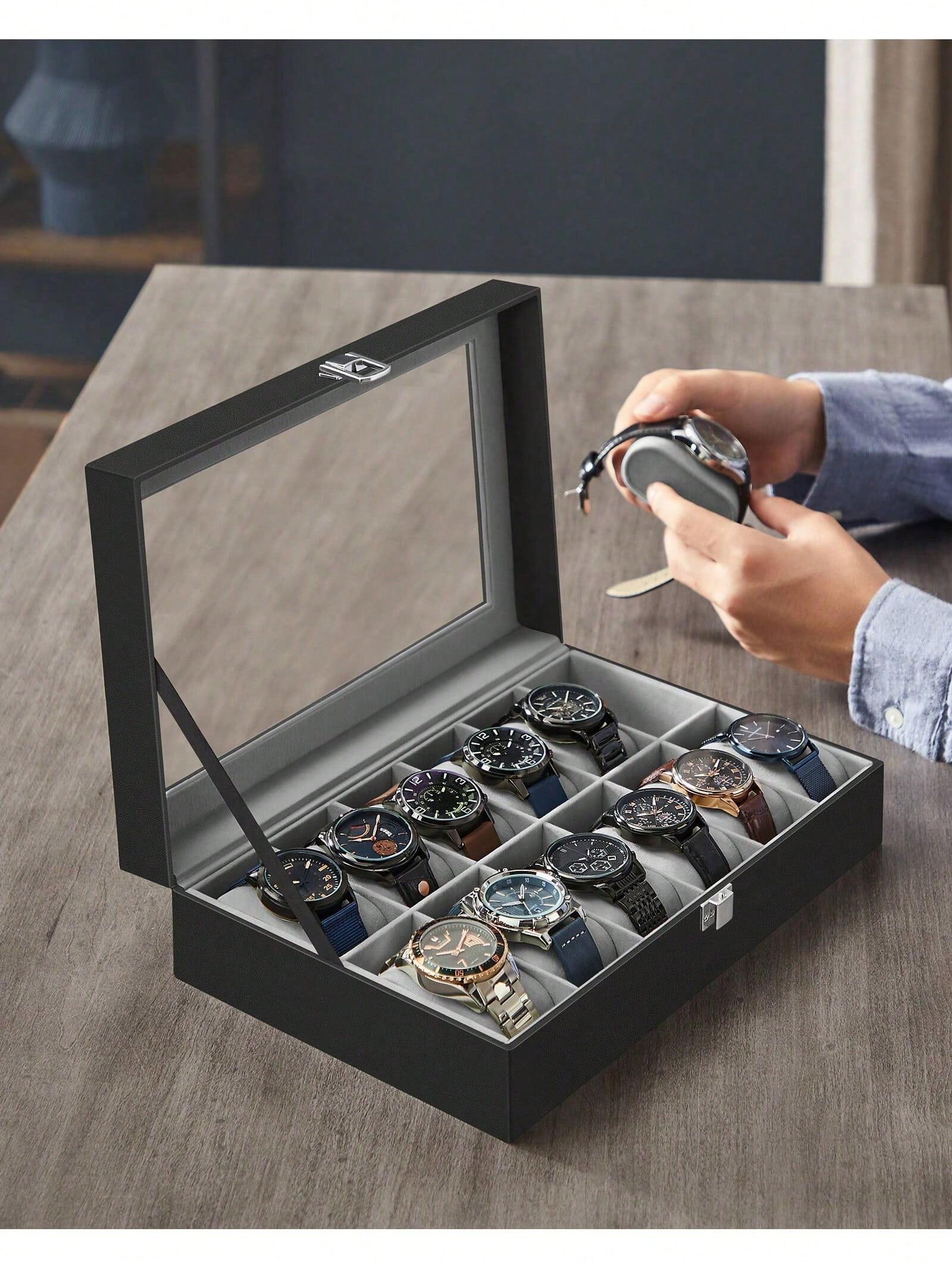 Caja para relojes con cerradur - Jewelry Like Watches reseña y precio