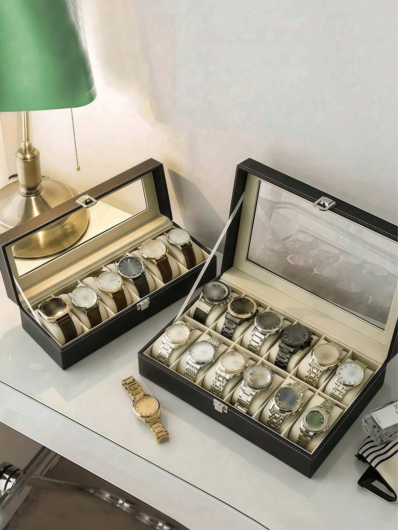 Caja de Relojes de Cuero con C - Jewelry Like Watches reseña y precio