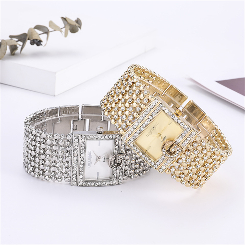 Relojes de oro cuadrados simpl - Jewelry Diamond Watches reseña y precio