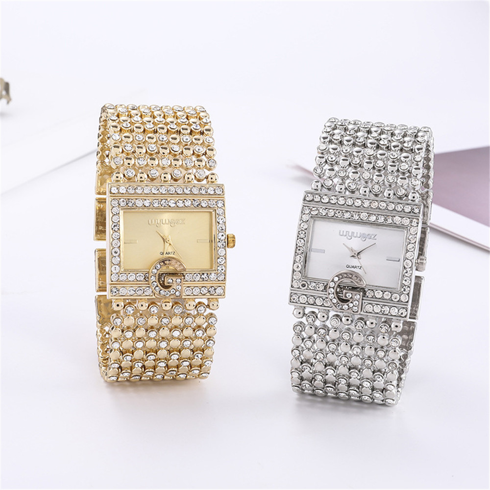 Relojes de oro cuadrados simpl - Jewelry Diamond Watches reseña y precio