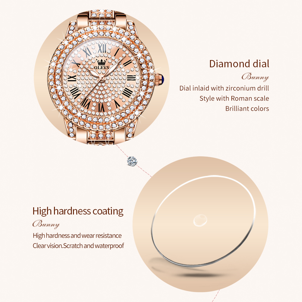 OLEVS 9943 reloj de cuarzo Ori - Jewelry Diamond Watches reseña y precio